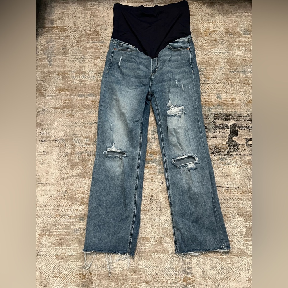 Pinkblush Distressed Blue Ankle Jeans